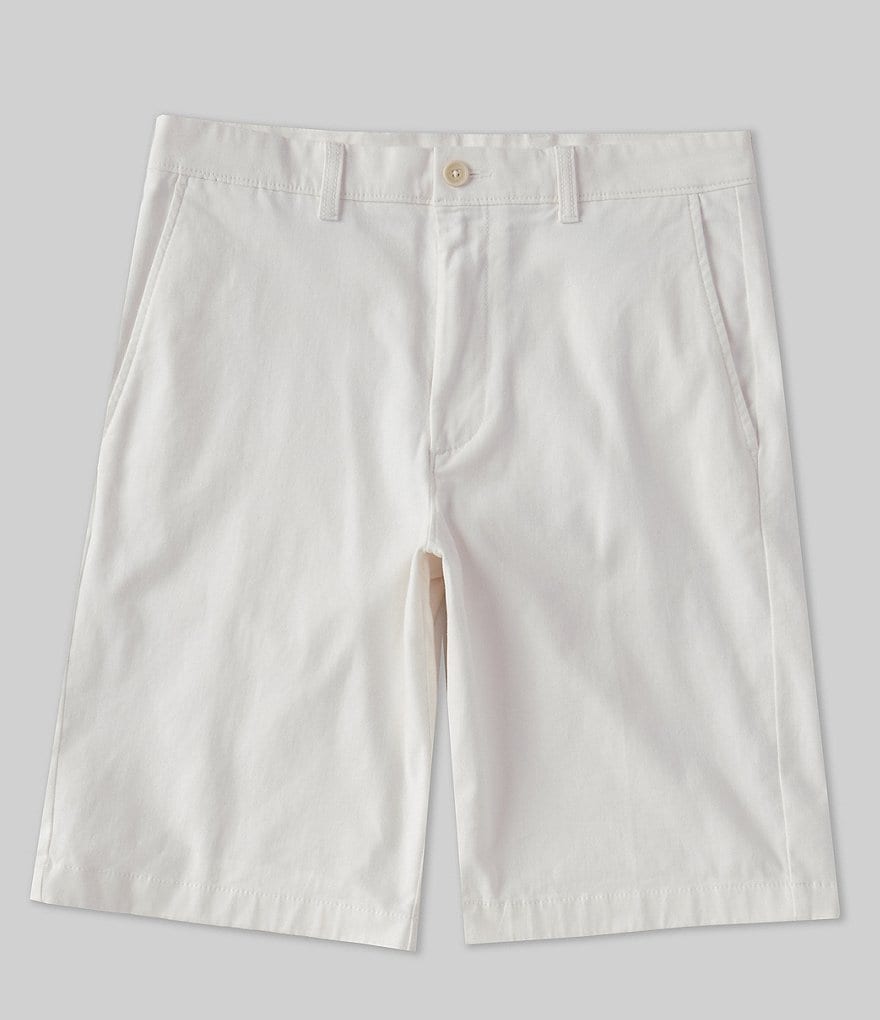Roundtree & Yorke Flat Front Stretch Washed 11 Inseam Chino Shorts