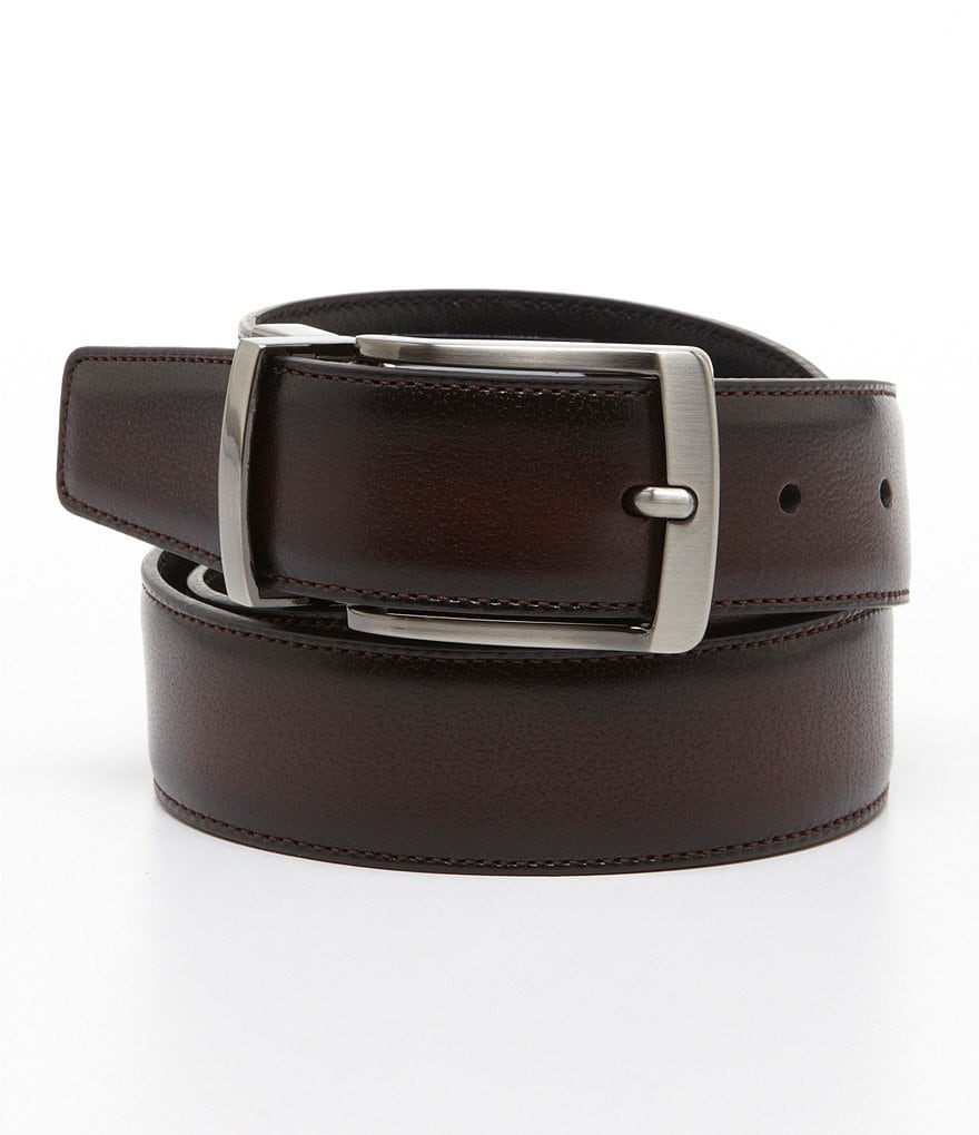 Roundtree & Yorke Big & Tall Burnished Edge Reversible Belt | Dillard's