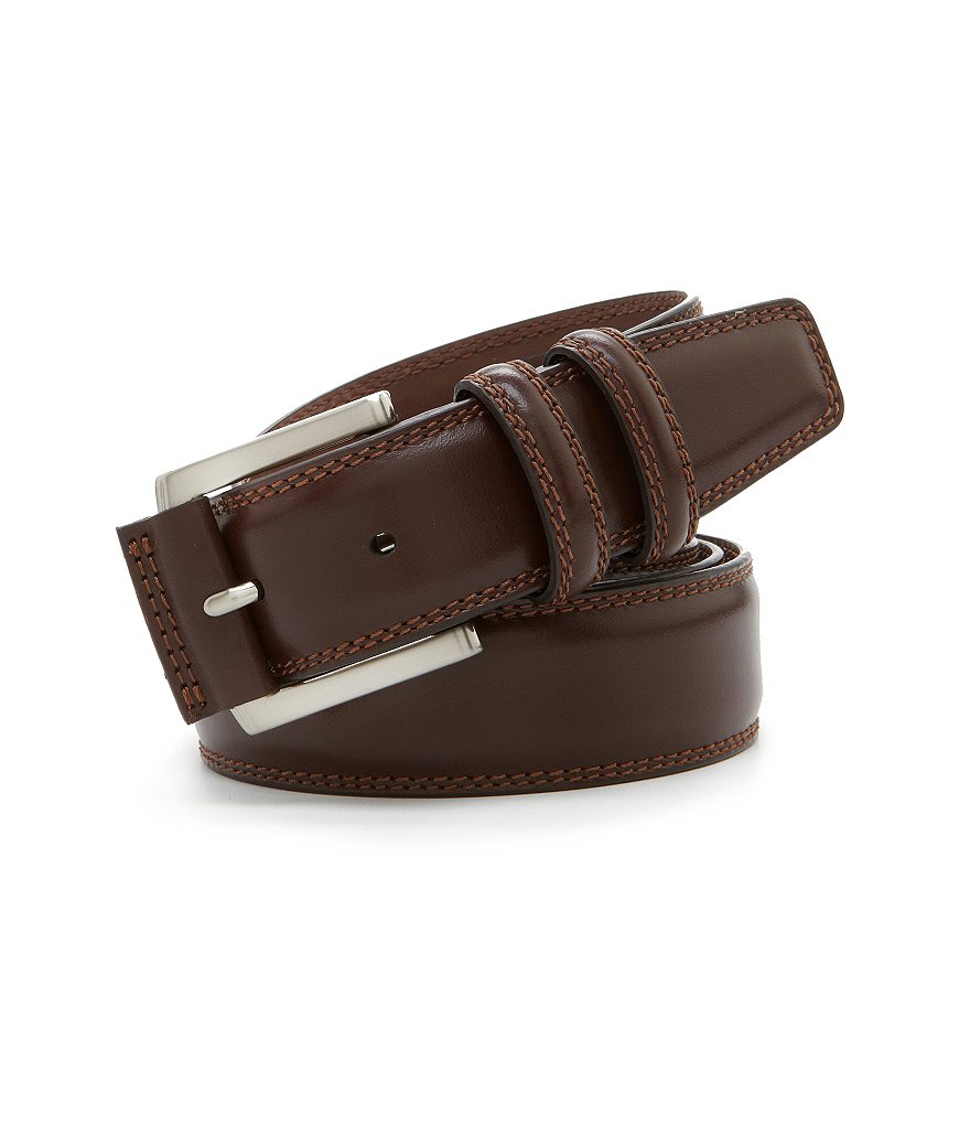 Roundtree & Yorke Big & Tall Contrast-Stitch Casual Belt | Dillard's