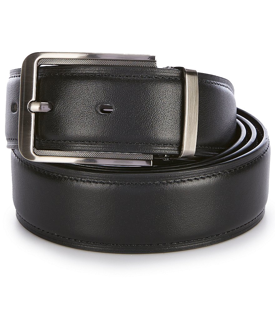 Roundtree Yorke Big Tall Reversible Solid Dress Belt, Mens, 50, Black - Dillard's Exclusive