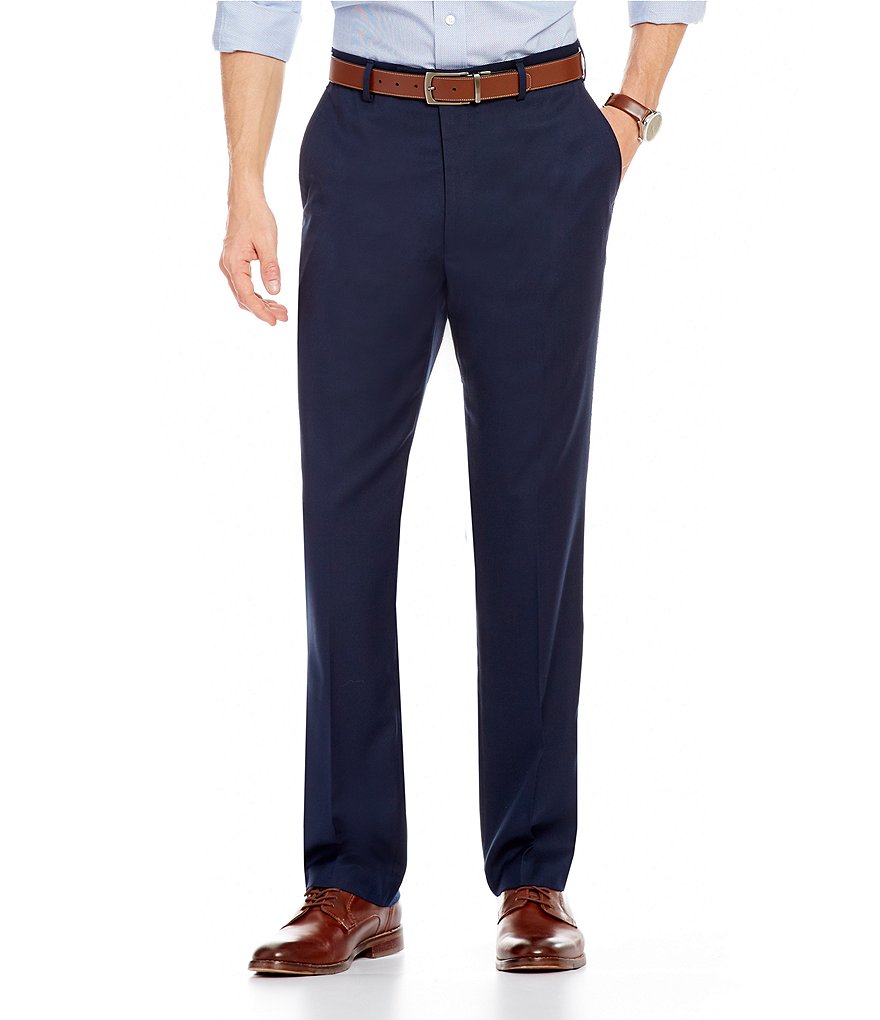 Roundtree & Yorke Big & Tall Travel Smart Comfort Classic Fit Flat Front  Non-Iron Dress Pants