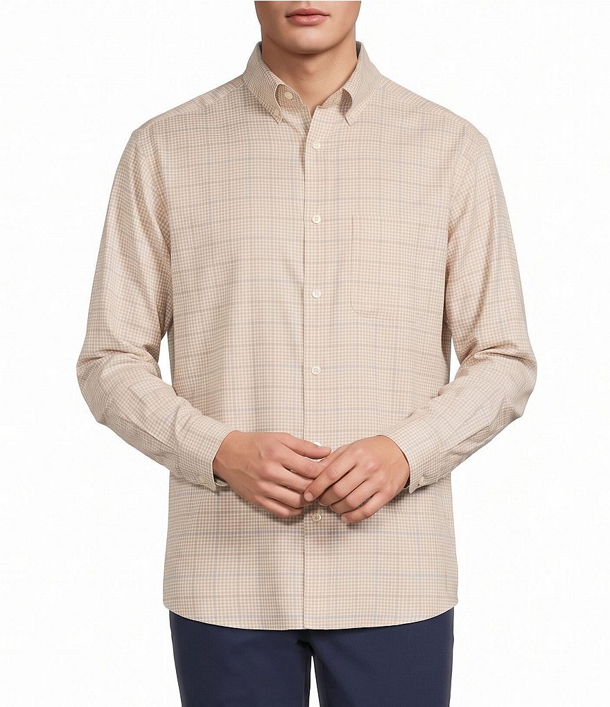 Long Sleeve Medium Plaid Oxford Sport Shirt