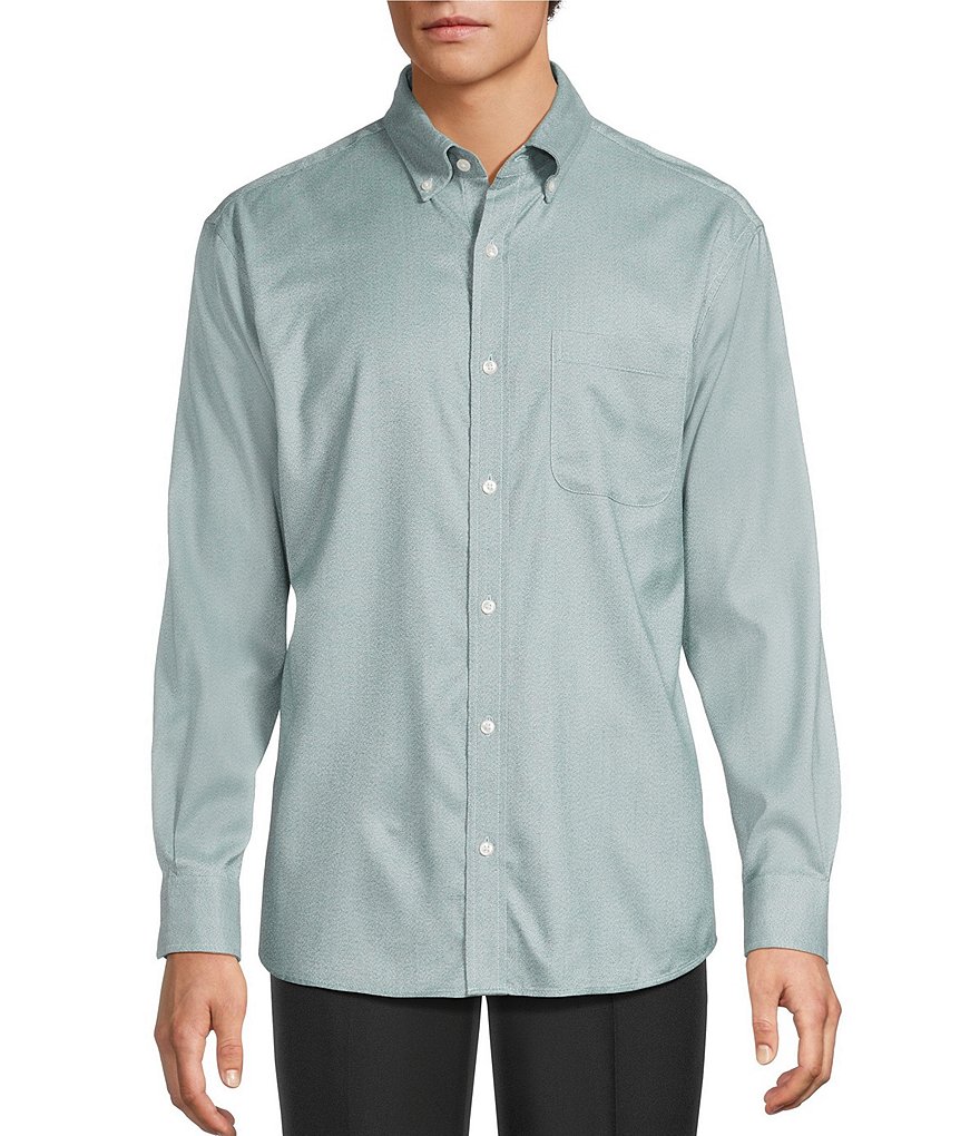 Roundtree & Yorke Long Sleeve Performance Solid Sport Shirt