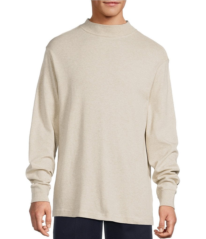 Roundtree & Yorke Long Sleeve Solid Mock Neck Pullover | Dillard's