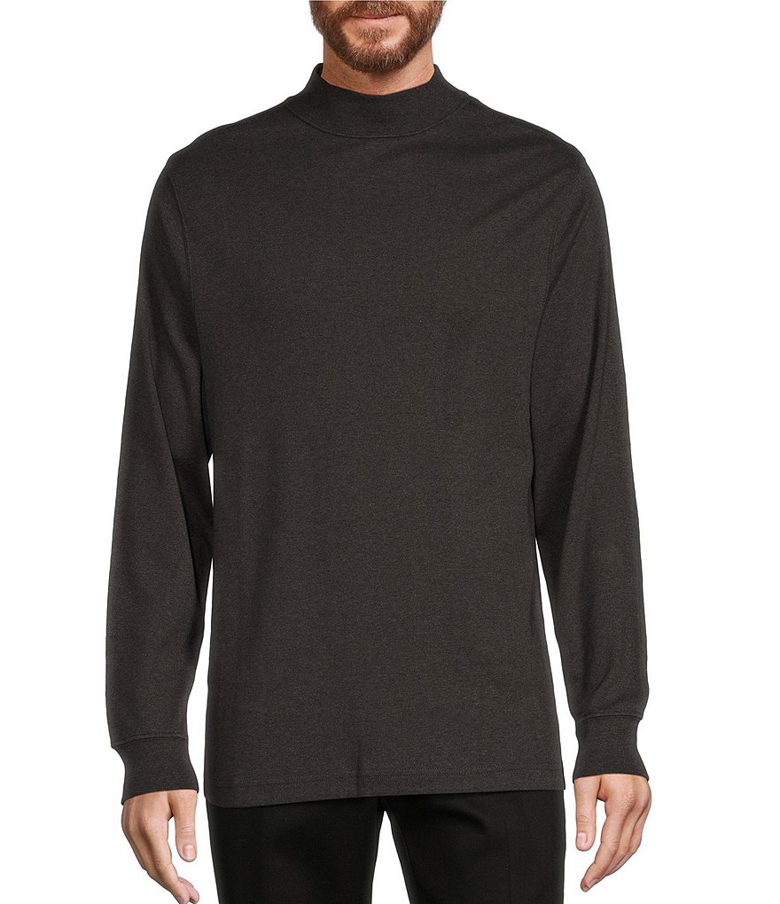 Roundtree Yorke Long Sleeve Solid Mock Neck Pullover