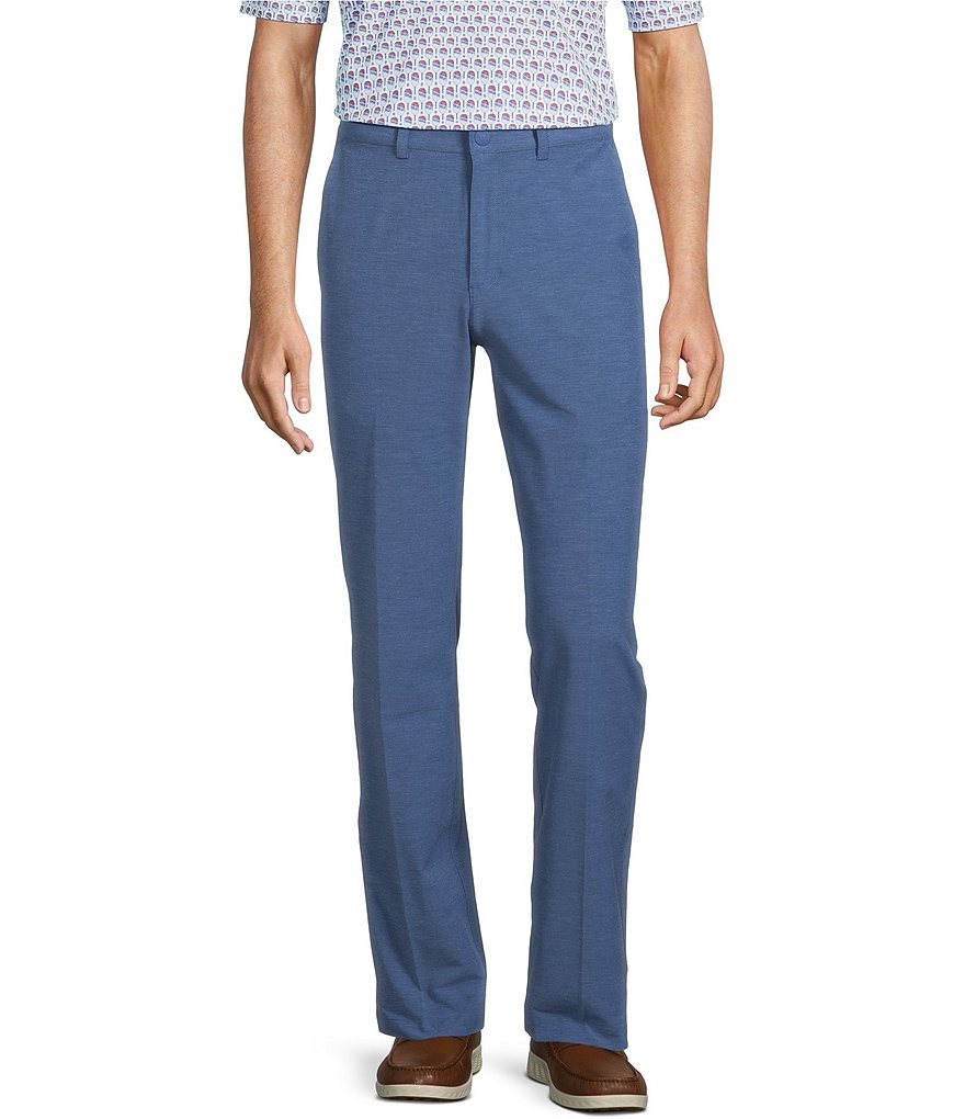 Roundtree & Yorke Performance Andrew Fit Flat Front Solid Texture