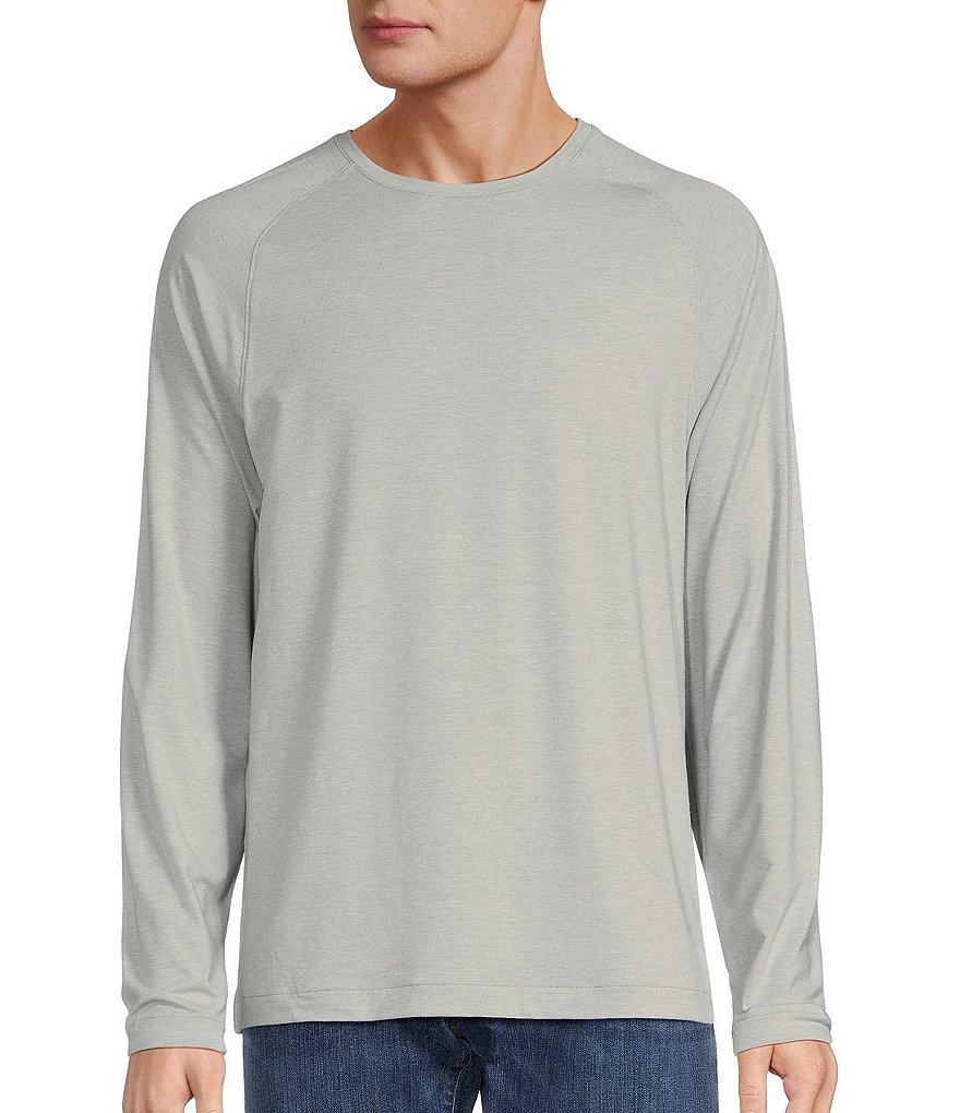 Roundtree & Yorke Performance Stretch Long Sleeve Solid Crewneck