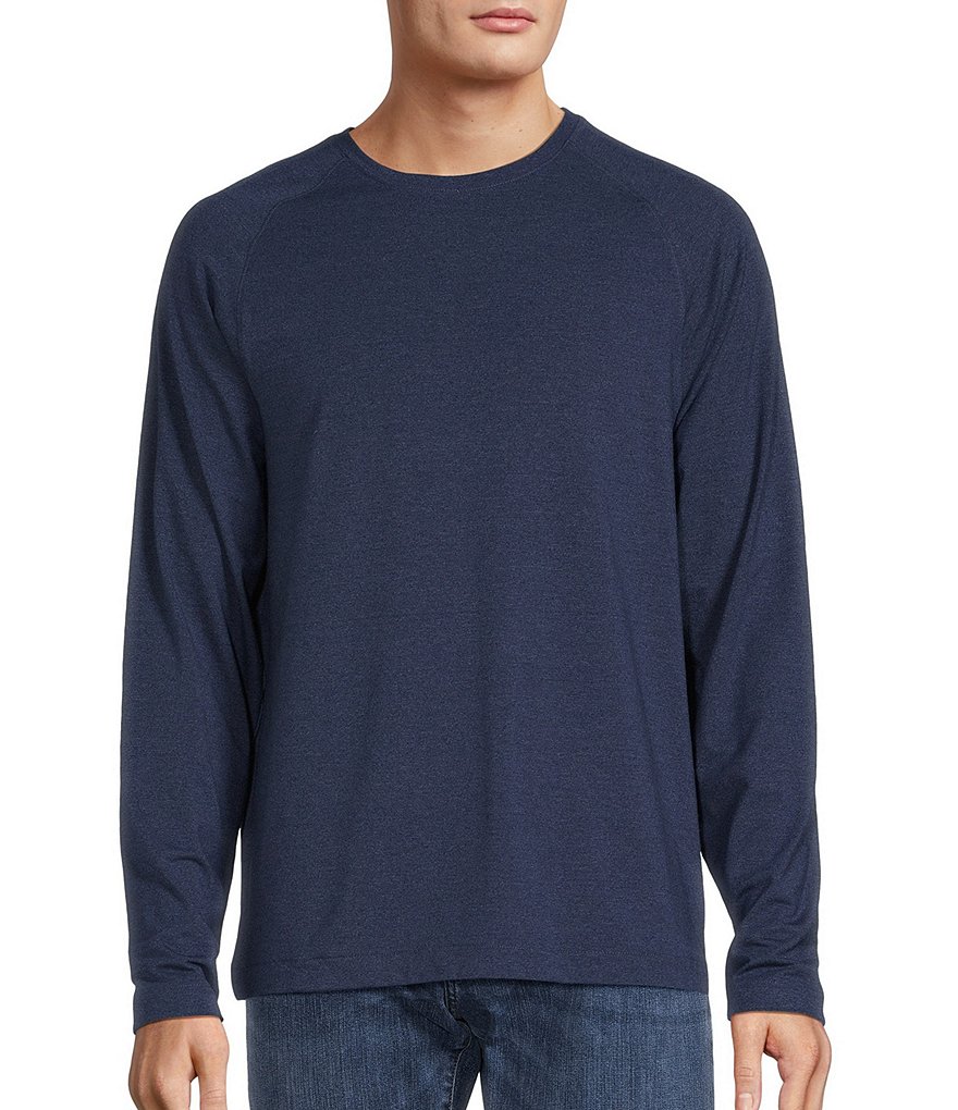 Roundtree & Yorke Performance Stretch Long Sleeve Solid Crewneck