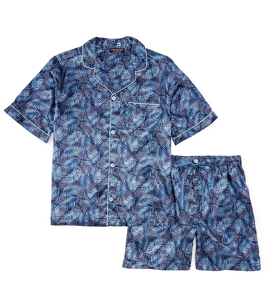 Roundtree & Yorke Printed Pajama Shirt & Matching Pant 2-Piece Pajama ...