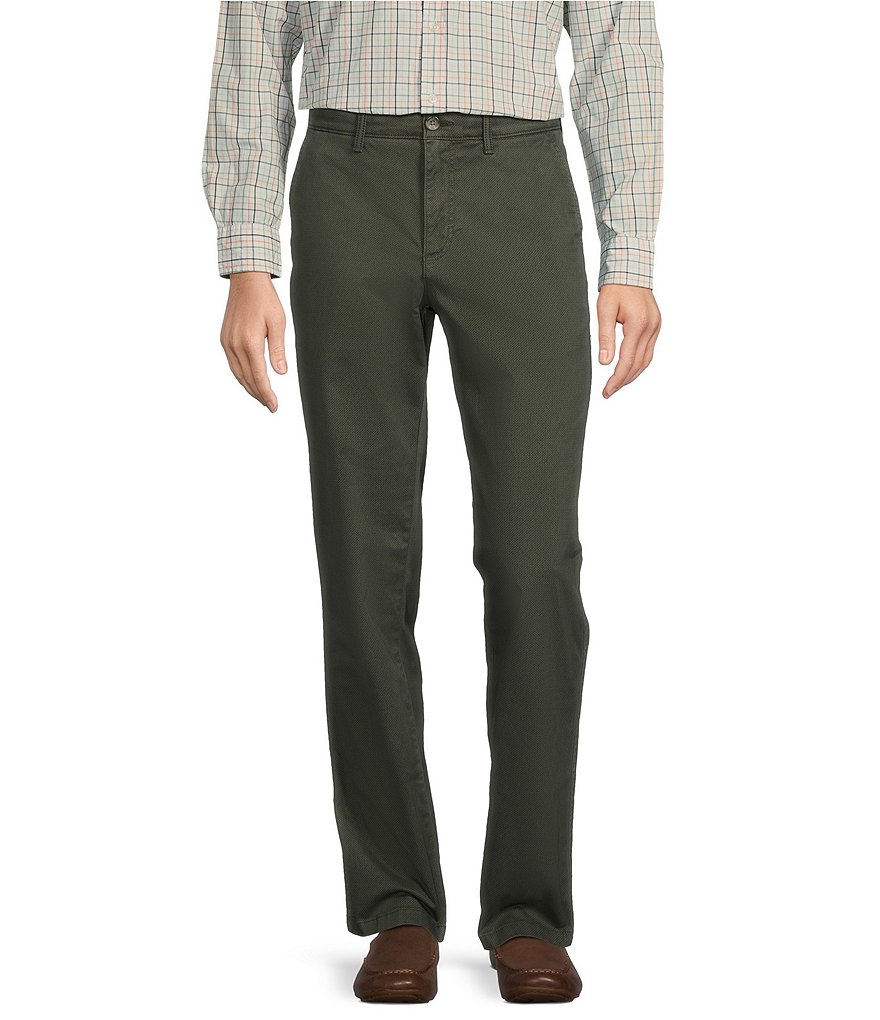 Roundtree & Yorke Straight Fit Flat Front Texture Chino