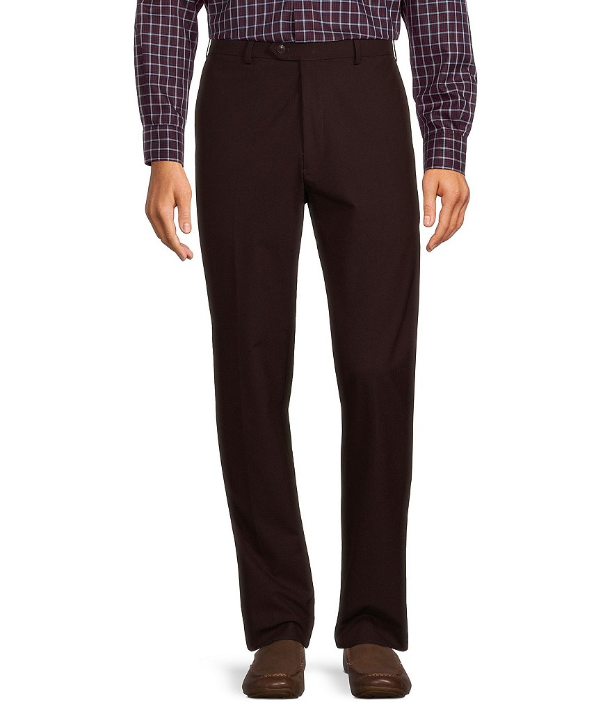 Roundtree & Yorke TravelSmart Straight Fit Flat Front