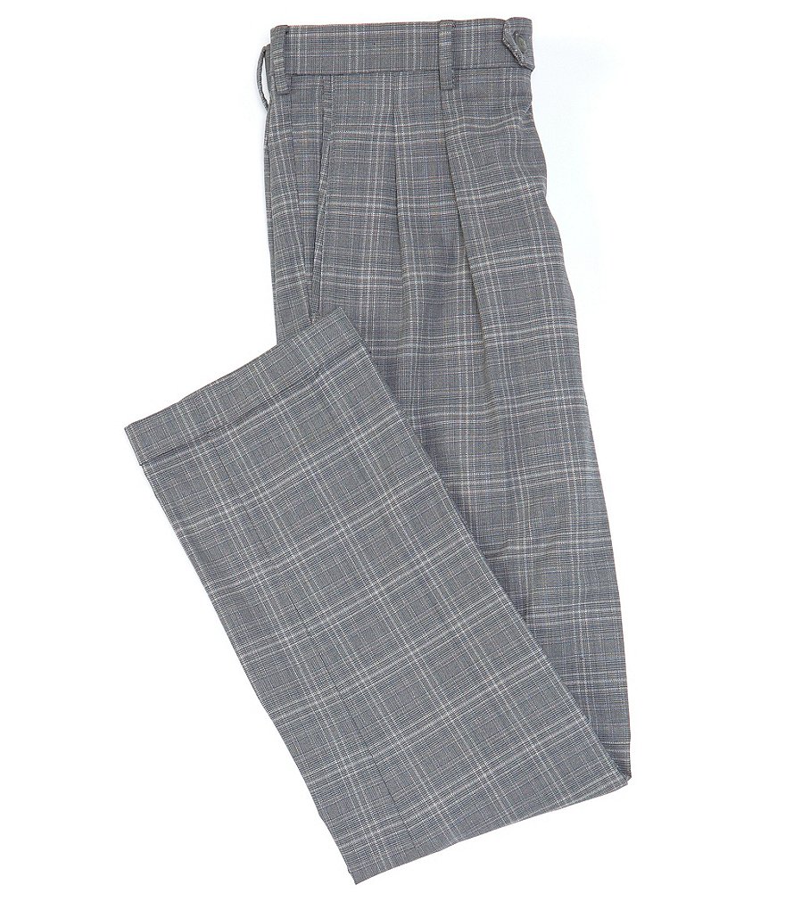 Roundtree & Yorke TravelSmart Ultimate Comfort Easy Care Plaid Pleated ...