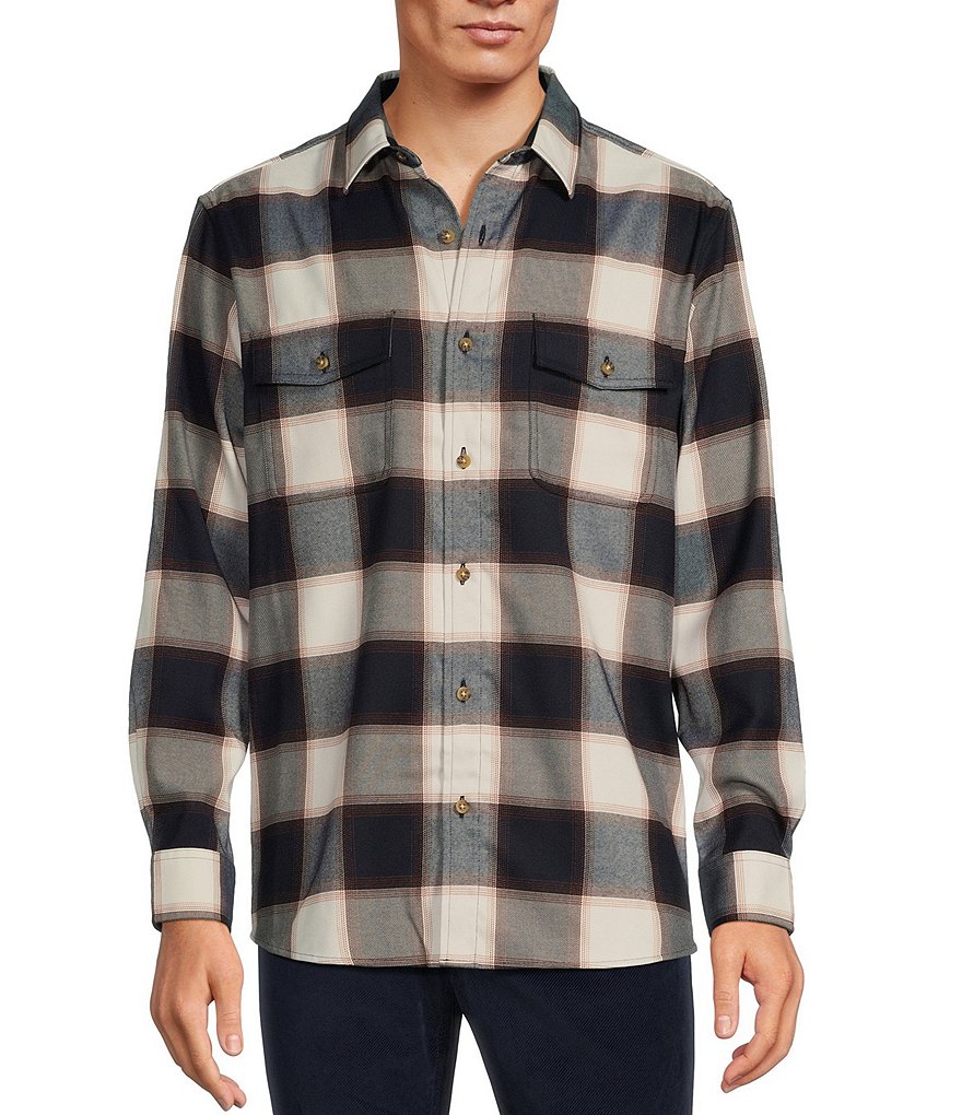 ROWM Teal Plaid Button Down Long Sleeve outlet Men's Shirt