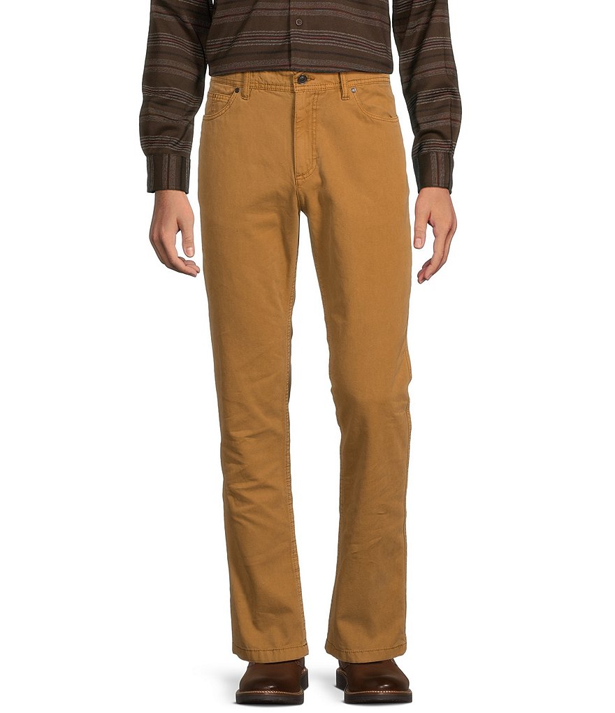 Rowm The Lodge Collection Flat Front 5-Pocket Canvas Pants