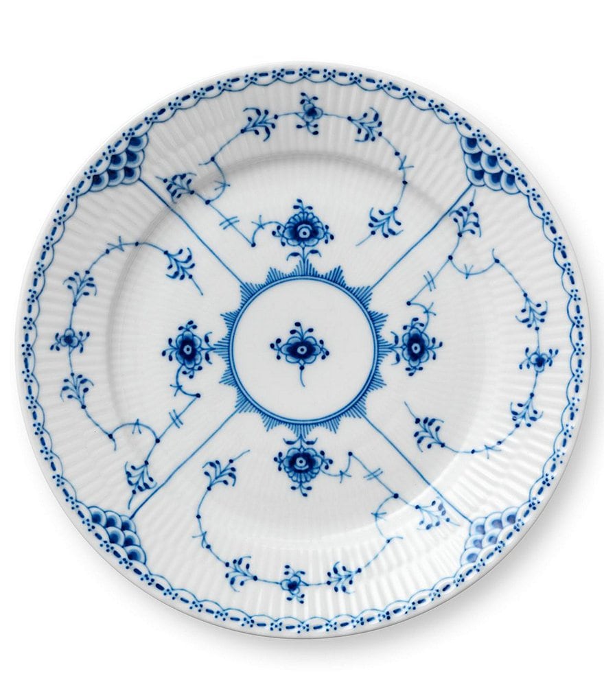 Royal Copenhagen Blue Fluted Half Lace Rim Salad Plate
