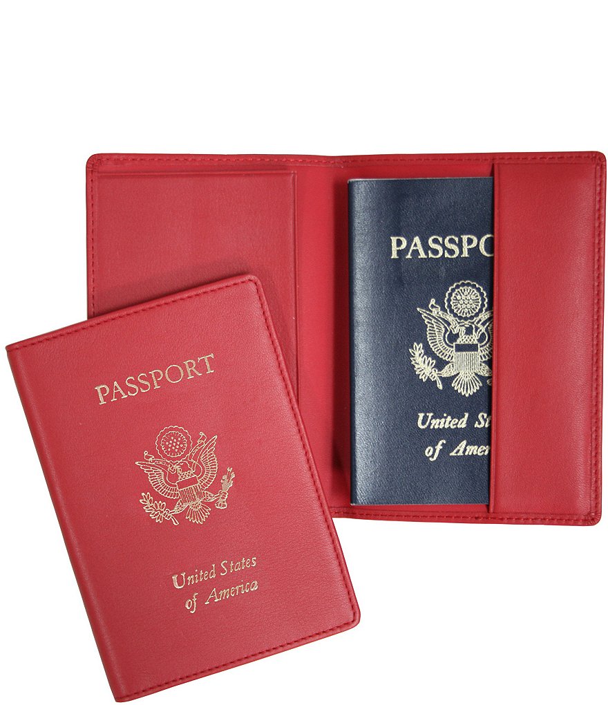 Royce New York Leather RFID Blocking Four Zip Travel Case - Tan