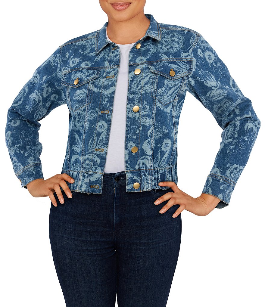 Floral Print Denim Jacket