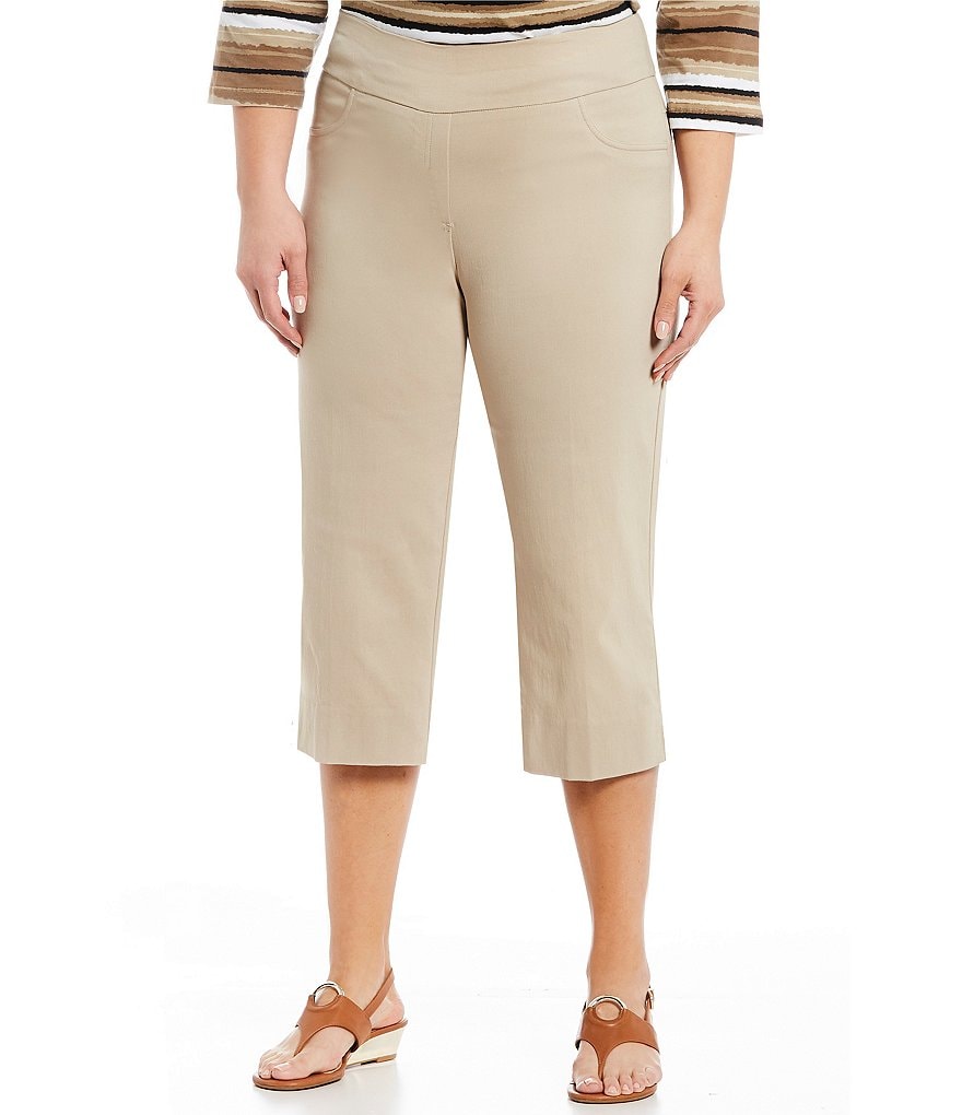 Leveret Womens Pants Pull on Comfort Fit Dress Capri Pants Size 4-18 