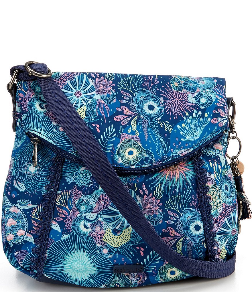 Sakroots Artist Circle Floral Foldover Crossbody Bag | Dillard's
