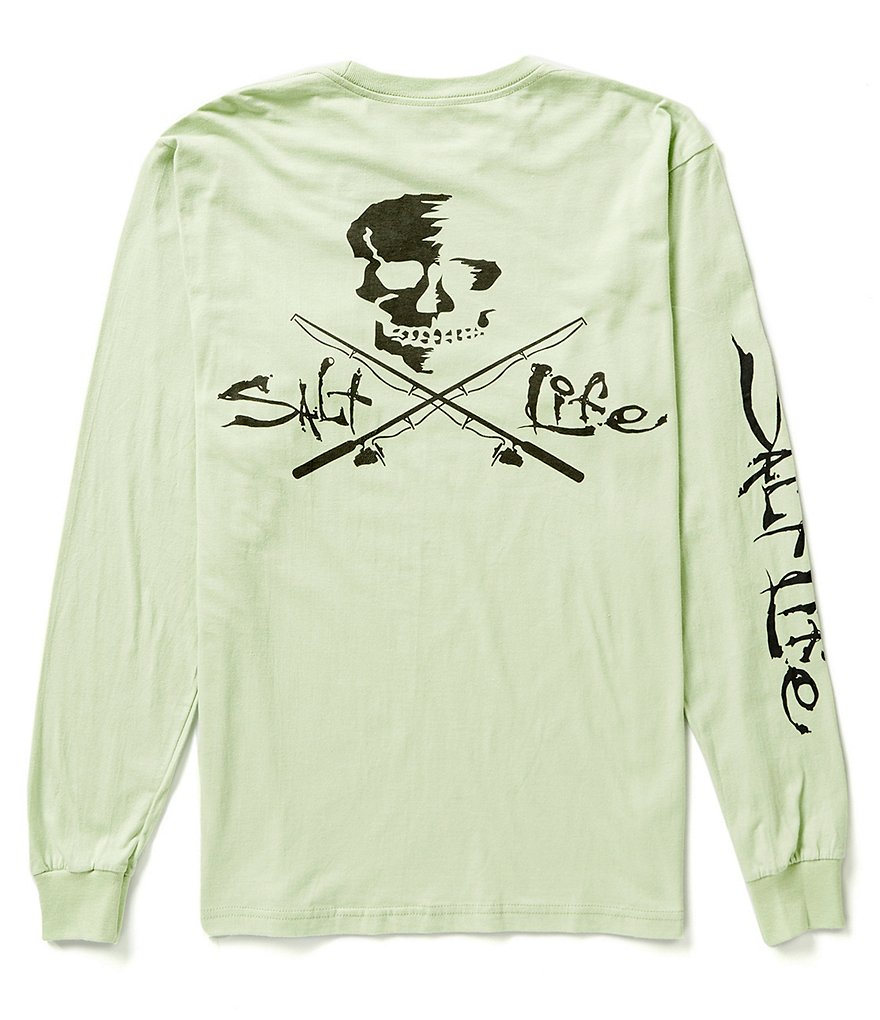 Salt Life Boys' Skull and Hooks Youth Long Sleeve Classic Fit Shirt