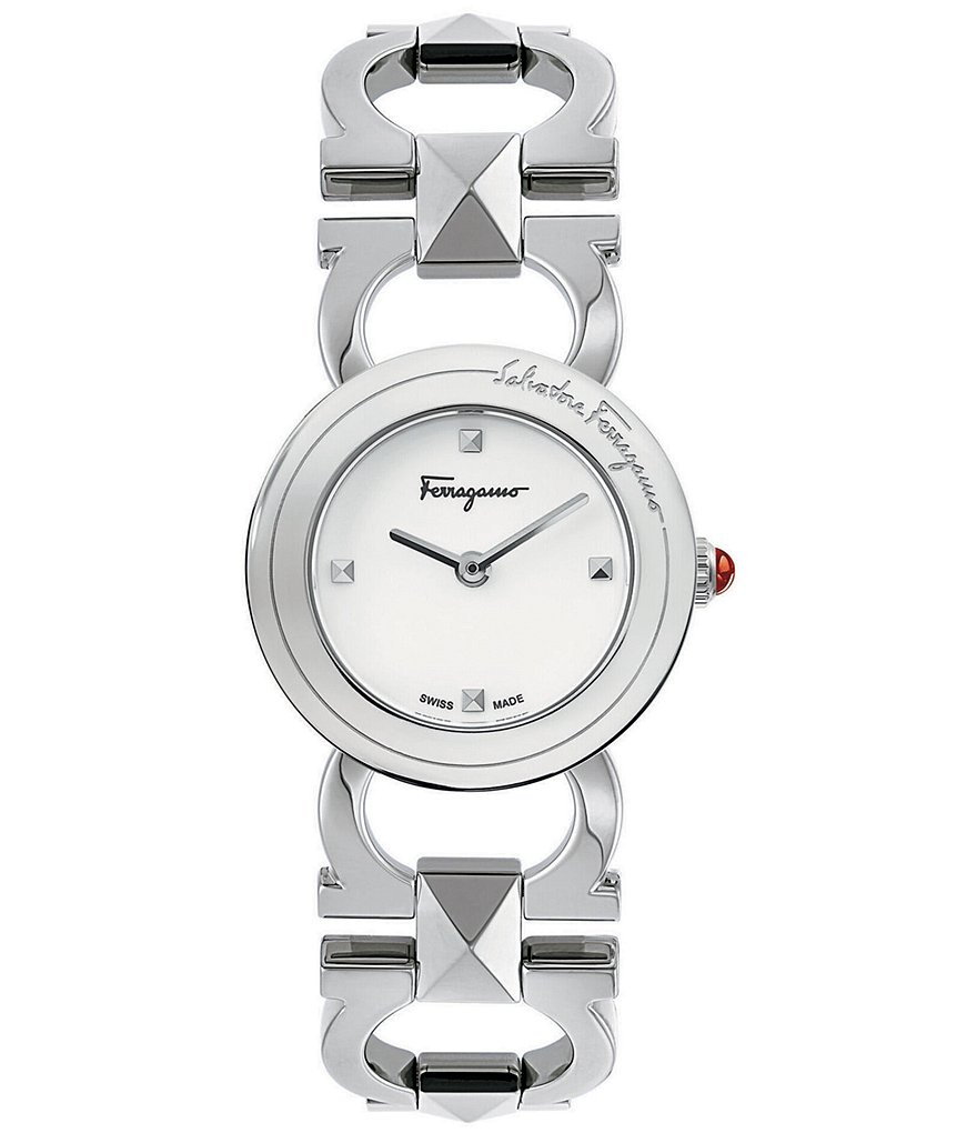 SALVATORE FERRAGAMO Boxyz Quartz White Dial Ladies high quality Watch