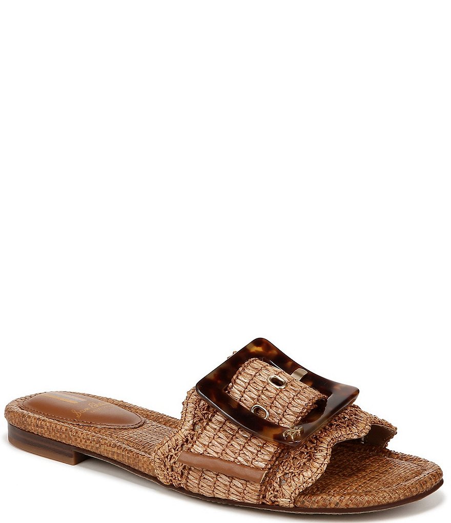 Sam edelman ribbed store raffia slide sandals