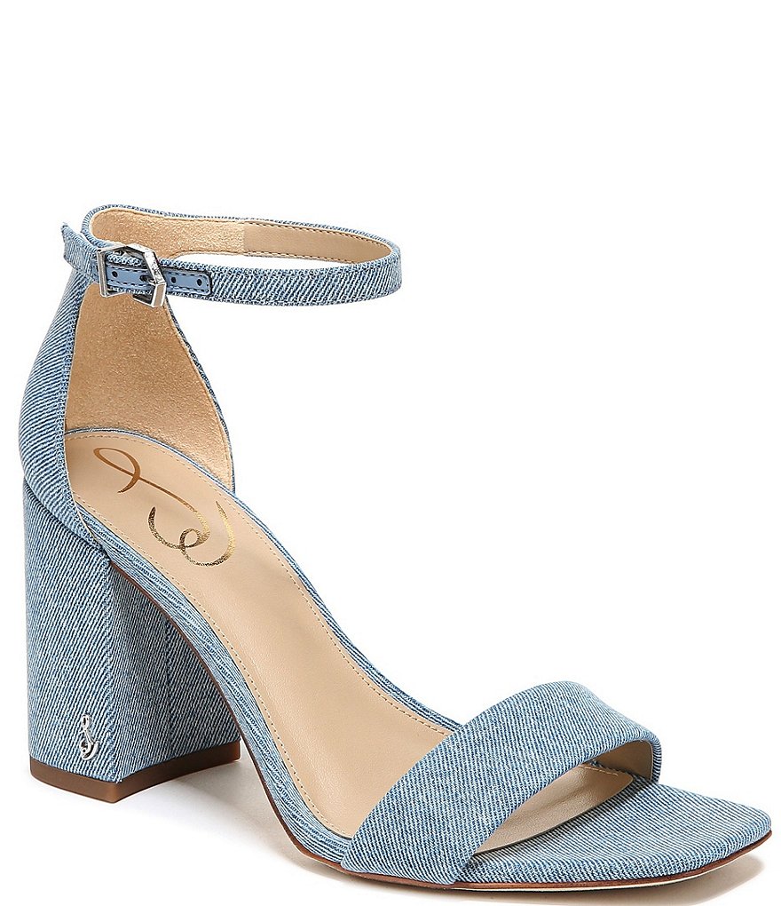 Sam Edelman Daniella Denim Ankle Quarter Strap Sandals | Dillard's