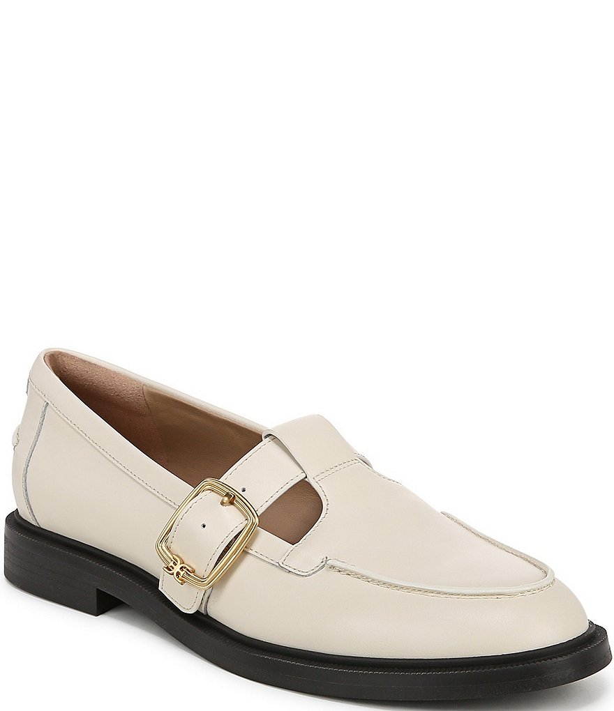 Sam Edelman Elaina Leather T Strap Oversize Buckle Slip Mary