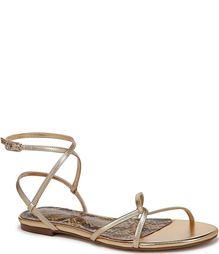 Sam Edelman Ellina Leather Strappy Flat Sandals | Dillard's