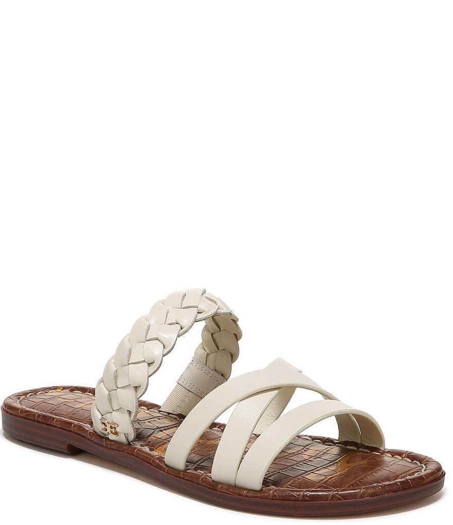 Sam Edelman Gavin Braided Strappy Leather Flat Slide Sandals