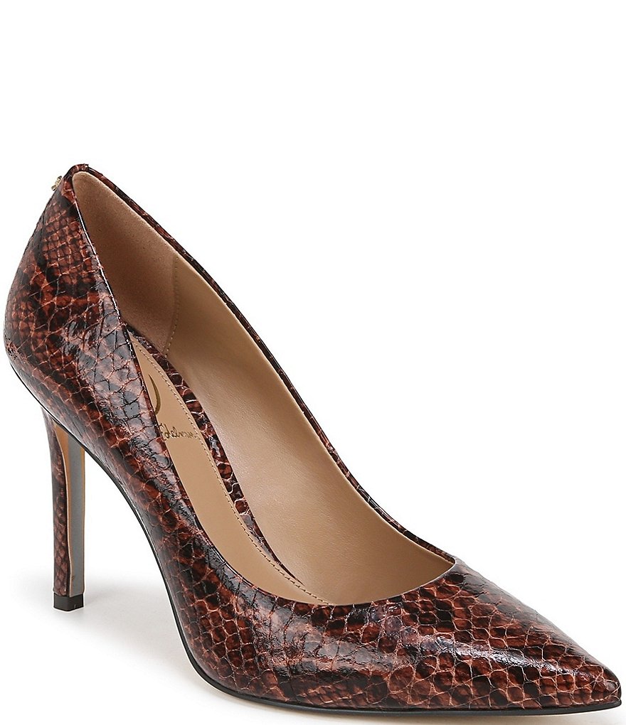 Sam Edelman Hazel Snake Print Leather Pointed Toe Pumps Dillard s