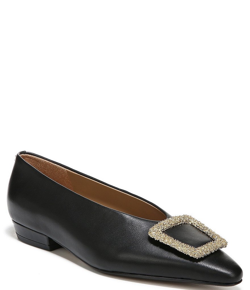 Sam Edelman Janina Embellished Oversized Buckle Detail Pointed Toe ...