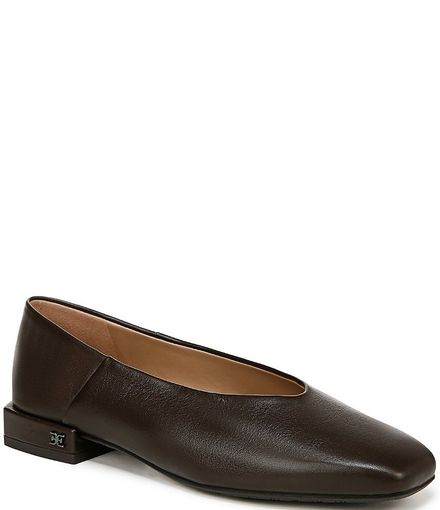 靴 CLANE OUTSTITCH SQUARE FLAT SHOES 36 Sam Edelman Kasey High Vamp Leather Square Toe Ballet Flats