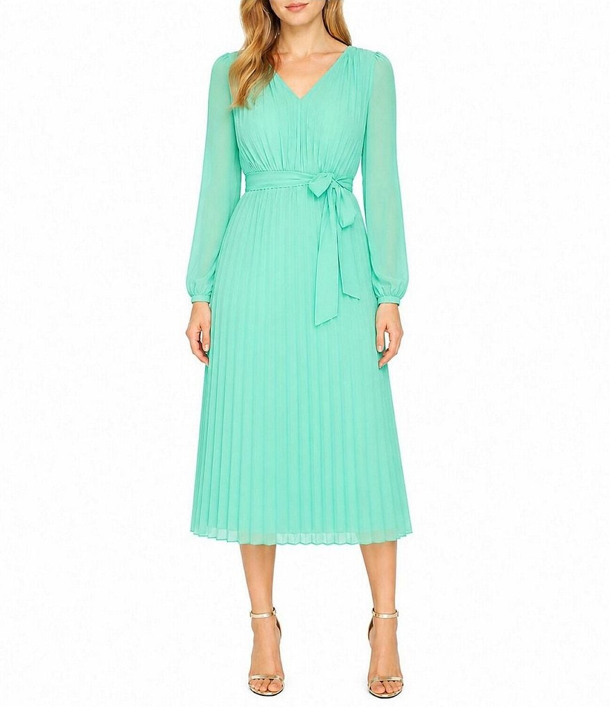 Sam Edelman Long Sleeve Plisse Maxi Dress Turquoise 14 Sam Edelman Long Sleeve Plisse Maxi Dress Turquoise 14