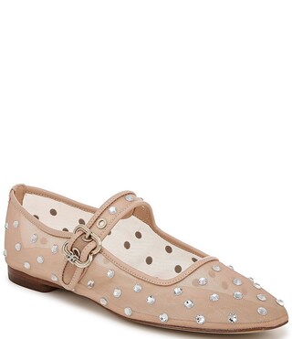 Scarpe Mary Jane Sam Edelman Mackie – Donna, Pelle Morbida Color Argento, Tacco 3.5 Cm, Chiusura Con Fibbia, Eleganti E Comode