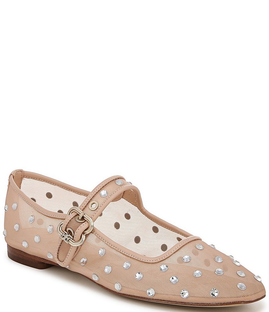 Scarpe Mary Jane Sam Edelman Mackie – Donna, Pelle Morbida Color Argento, Tacco 3.5 Cm, Chiusura Con Fibbia, Eleganti E Comode