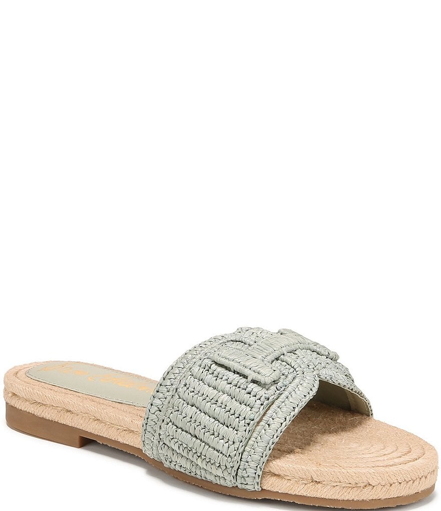 靴 Miya Sam Edelman Miya Woven Raffia Slide Sandals | Dillard's