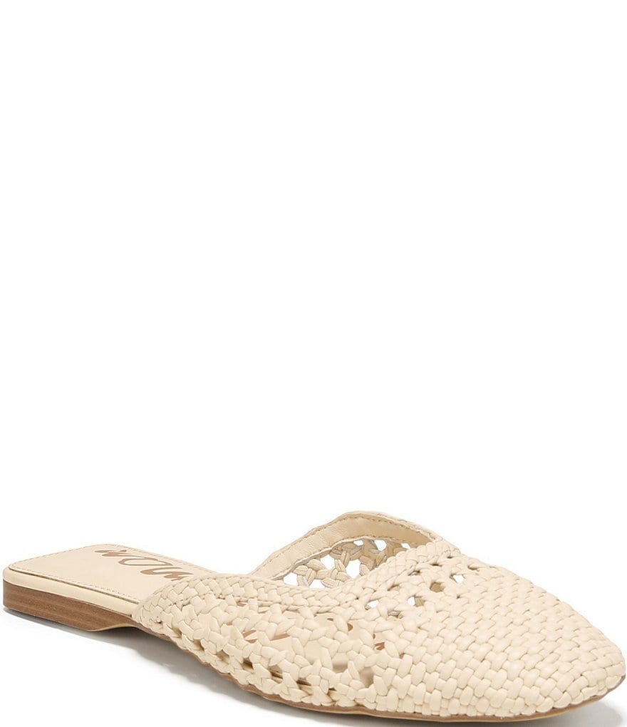 Sam Edelman Nola Woven Leather Square Toe Mules | Dillard's