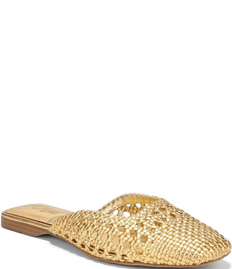 Sam Edelman Nola Woven Leather Square Toe Mules | Dillard's