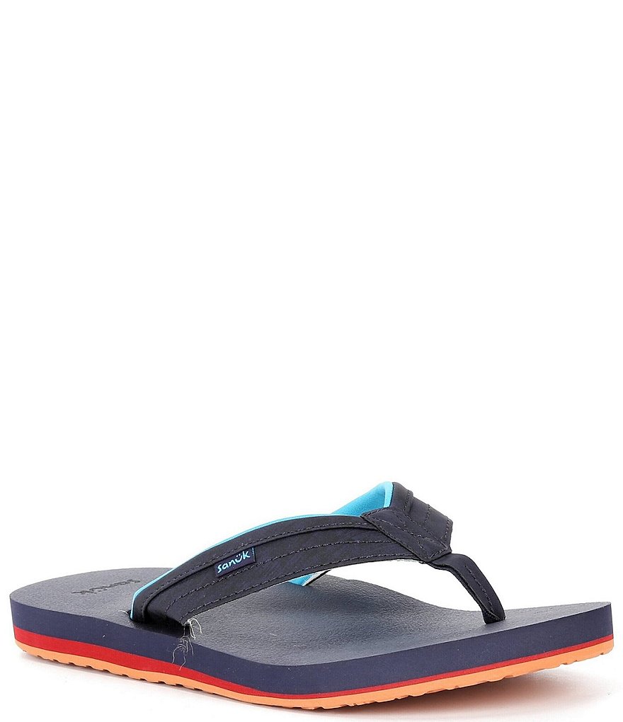 Sanuk flip flop bundle Ziggy navy and brown sandals men’s 12 Ziggy Plush | Men main image 3