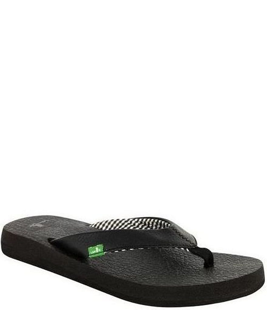 STQ Womens Flip Flops with Yoga Mat Quick Dry Beach Sandals with Comfort Memory  Foam, Black White, US 8 - Yahoo Shopping