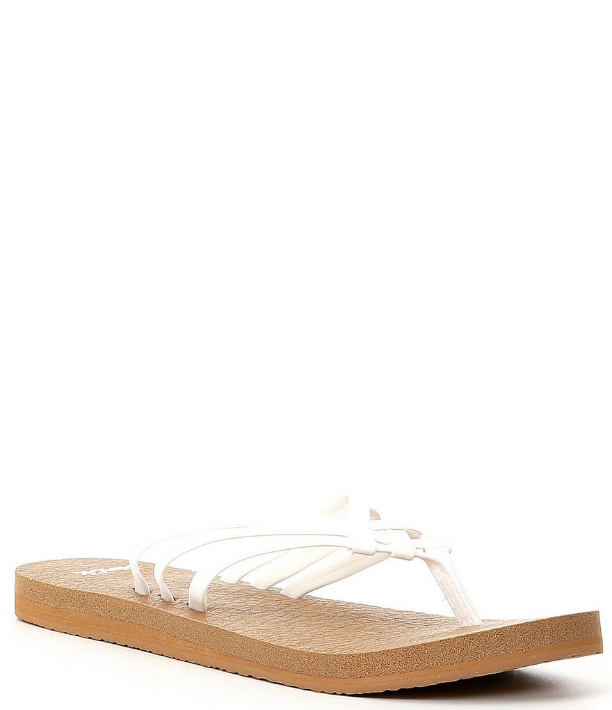 Sanuk Solid White Sandals Size 8 - 57% off