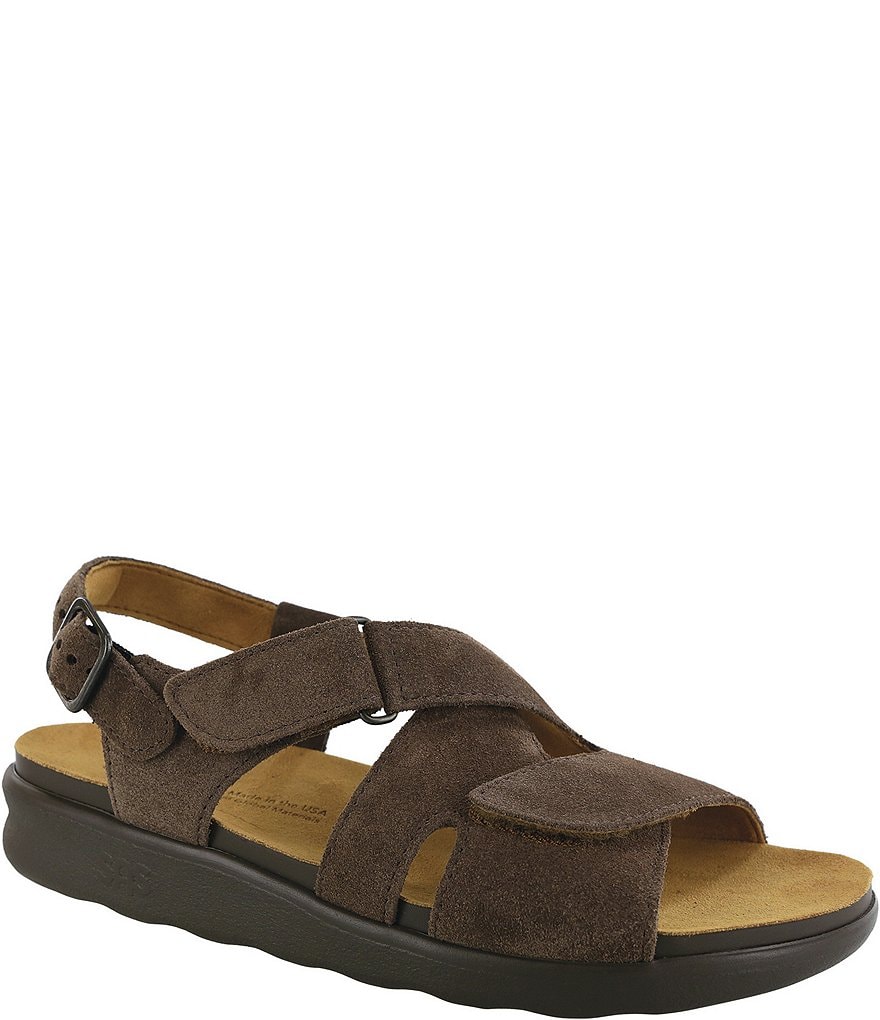 SAS Huggy Suede Adjustable Sandals Dillard s