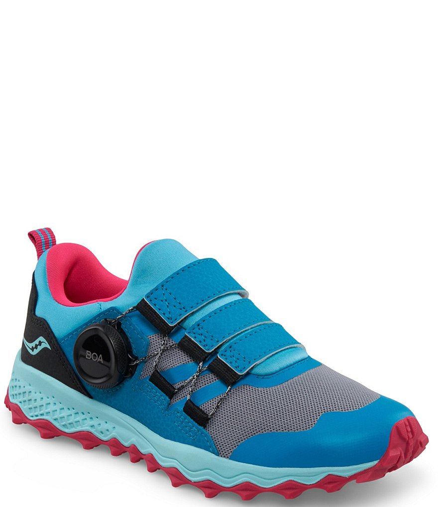 Saucony Big Kid's Peregrine Shield BOA Sneaker Turquoise/Pink