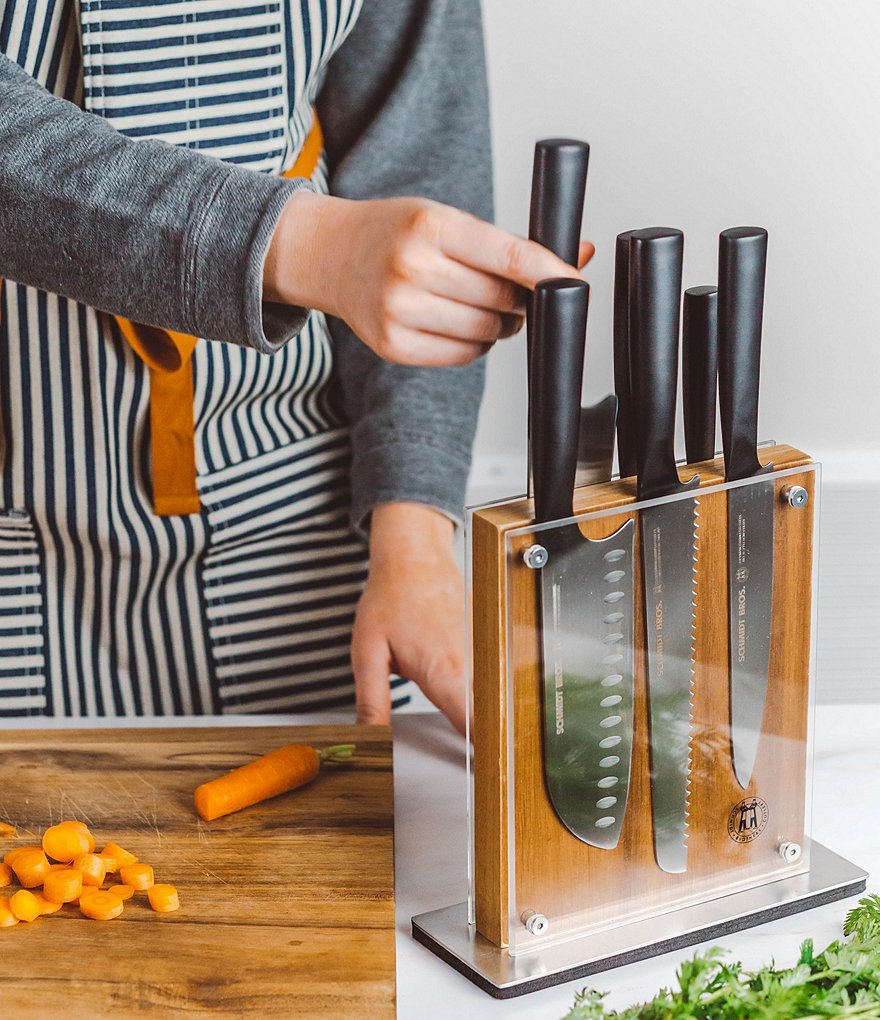 Schmidt Brothers Cutlery Carbon 6 Knife Block Set - Thumbnail 5