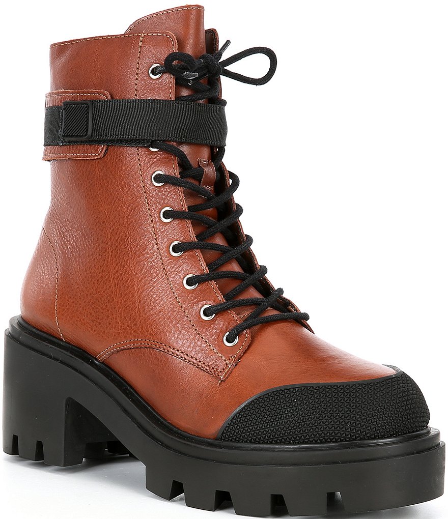 Schutz Sarah Leather Platform Combat Boots Dillard s