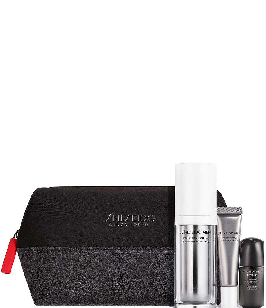 SHISEIDO Mens Total Revitalizer outlet Set; Cream Light Fluid + Eye Cream NIB