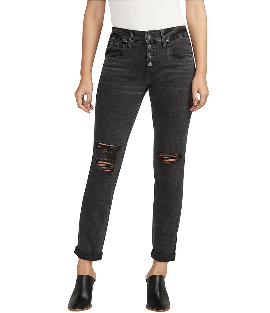 Silver Jeans Co. Most Wanted Button Front Straight Jeans