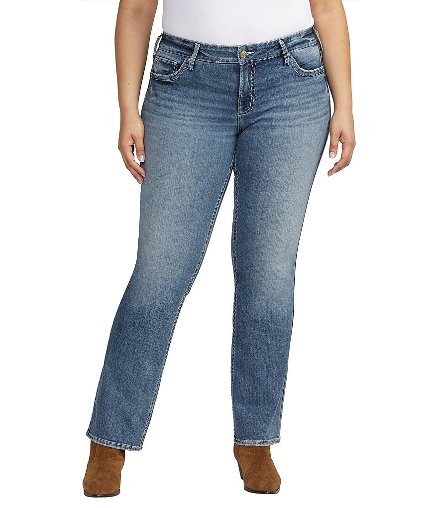 Silver Jeans Co. Plus Size Britt Low Rise Slim Bootcut Jeans | Dillard's