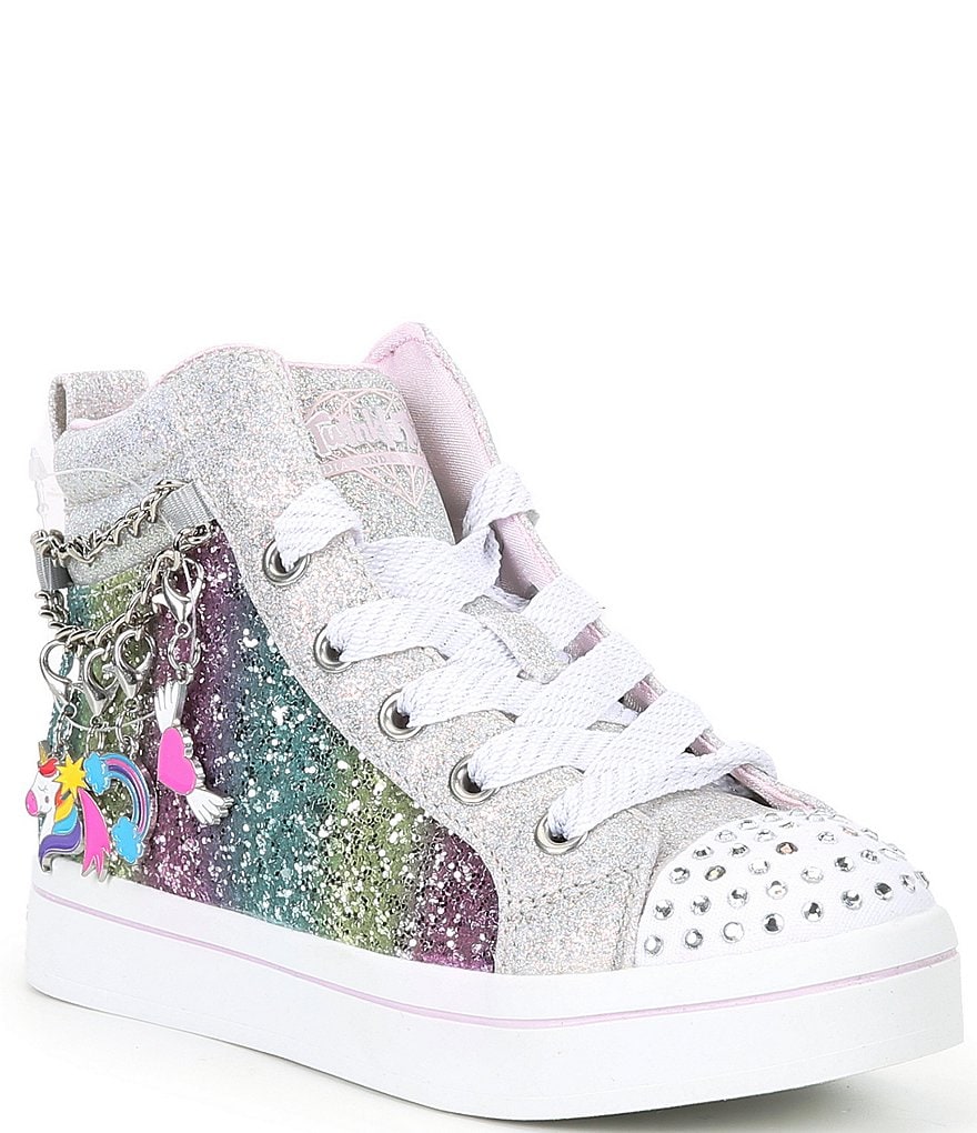 Skechers Girls Twi Lites Charm Glitz Lighted High Top Sneakers Youth